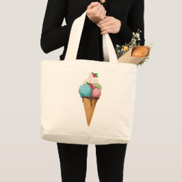Tote Bag Ice Cream Jumbo Tygkasse