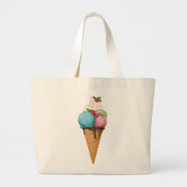Tote Bag Ice Cream Jumbo Tygkasse