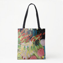 Tote Bag in Flowers in Night design