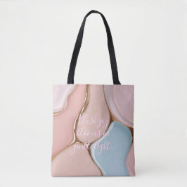 Tote bag in stylish abstract graphic tygkasse