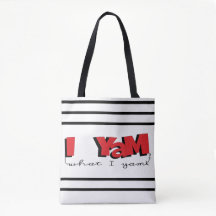 Tote Bag, "Jag Yam What I Yam"