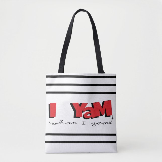 Tote Bag, "Jag Yam What I Yam" Tygkasse (Framsida)