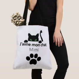 Tote Bag J'aime mon chat Mimi Tygkasse