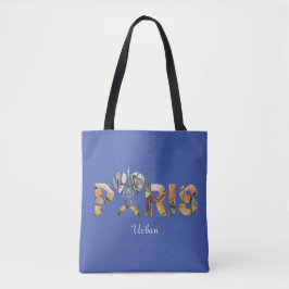 Tote Bag J'aime Paris avec un décor urbain  Tygkasse