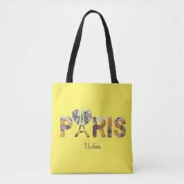 Tote Bag J'aime Paris avec un décor urbain  Tygkasse