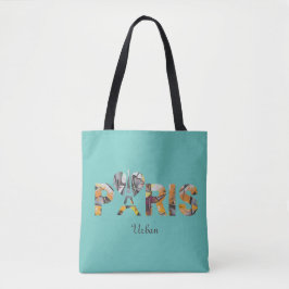 Tote Bag J'aime Paris avec un décor urbain  Tygkasse