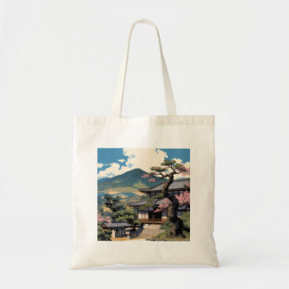 Tote Bag Japonais – Paysage Traditionnel & Temple  Tygkasse