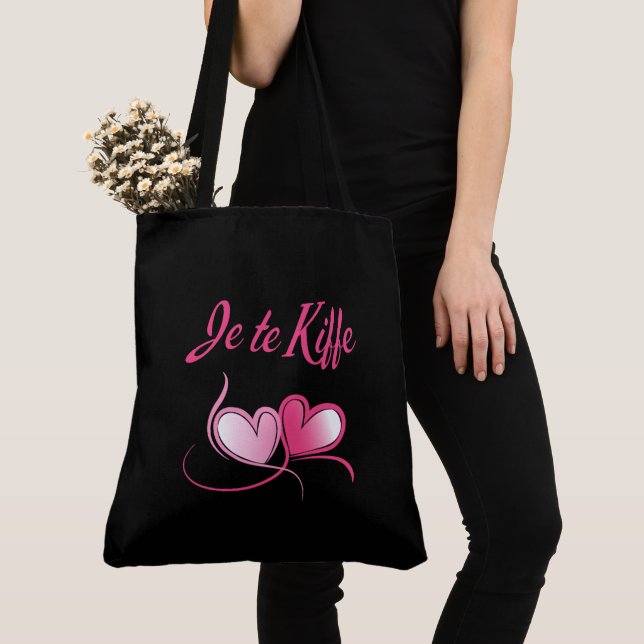 Tote Bag Je te kiffe Tygkasse (Närbild)