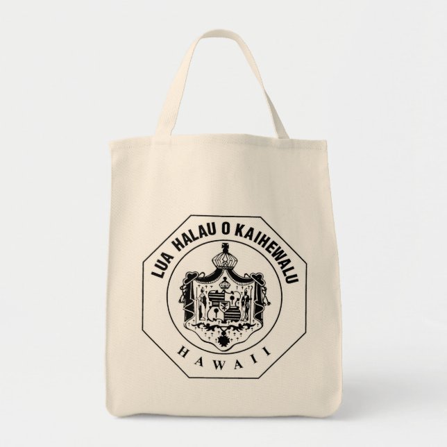 Tote Bag - Kaihewalu Lua med Battle Koa Tygkasse (Framsidan)