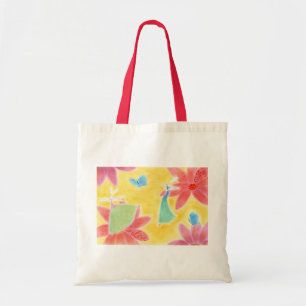 Tote Bag-kanter Kärlek&Joy Red Tygkasse