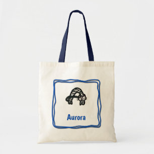 Tote Bag - Kat Brev A med Namn i Ram Tygkasse