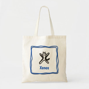 Tote Bag - Kat Brev X med Namn i Ram Tygkasse
