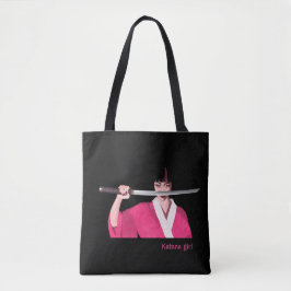 Tote bag Katana girl Tygkasse