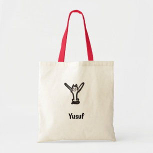 Tote Bag - Katt Brev Y med Namn Tygkasse