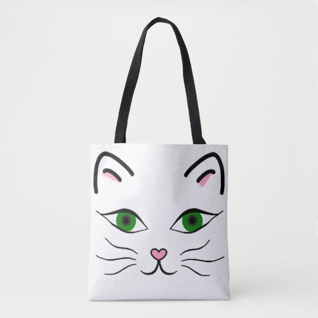 Tote Bag - Kattunge Ansikte Tygkasse (Framsida)
