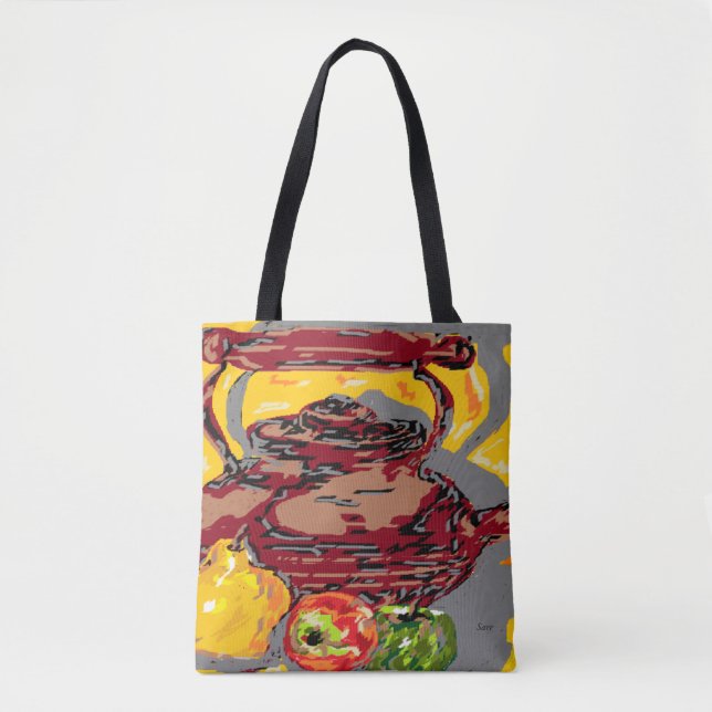 Tote Bag: Kettle med frukt Tygkasse (Framsida)