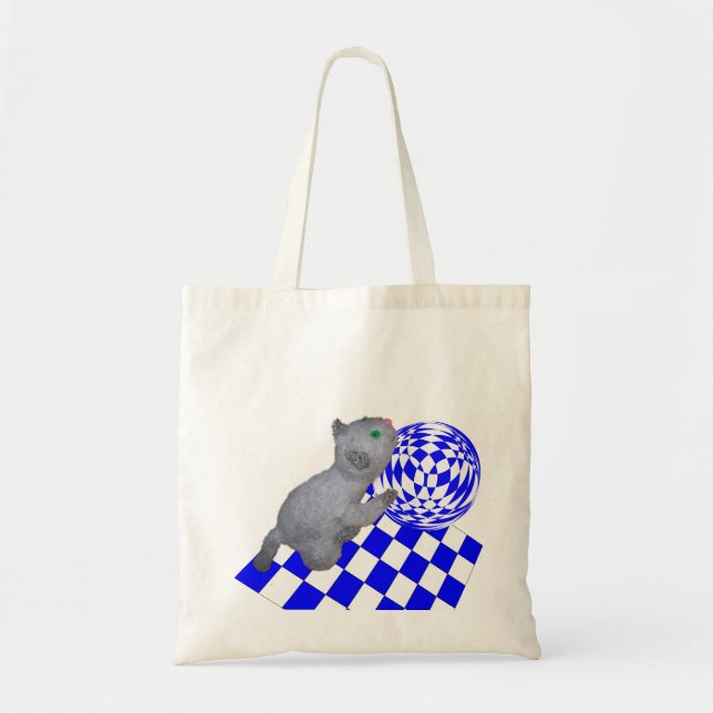 Tote Bag - Kittel som rullar boll Tygkasse (Framsidan)