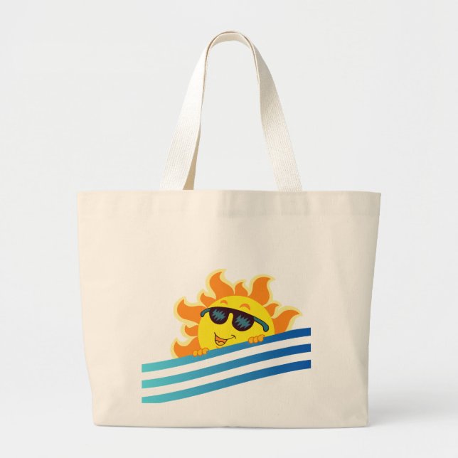 Tote Bag Leende Sol Jumbo Tygkasse (Framsidan)