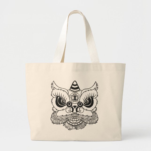 Tote Bag | LEJON 舞 獅 Jumbo Tygkasse (Framsidan)
