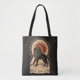 Tote Bag Leo Celestial Zodiac Art Tygkasse