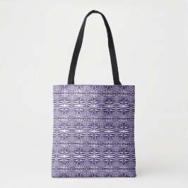 Tote Bag Lila Ornament Tygkasse