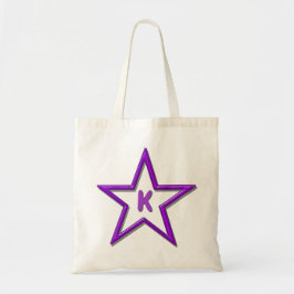 Tote Bag - Lila Star med början Tygkasse
