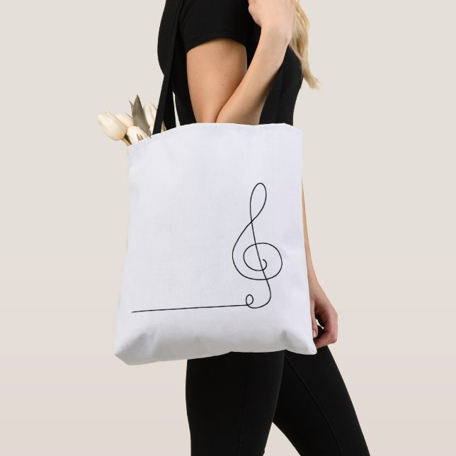 Tote Bag: Linjekonst (Flute) Tygkasse (Närbild)