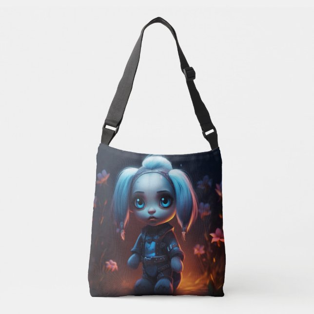 Tote Bag Little girl with beautiful hair Axelväska (Framsida)