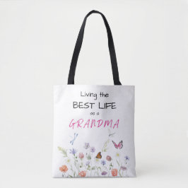 Tote Bag - Liv bästa liv som mormor Tygkasse