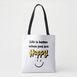 TOTE BAG - Livet är bättre Lycklig Tygkasse