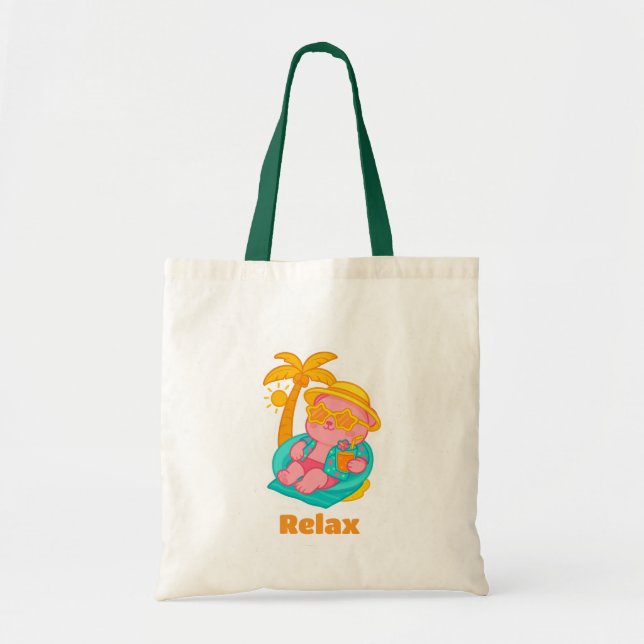 Tote Bag Lotus Relax Tygkasse (Framsidan)
