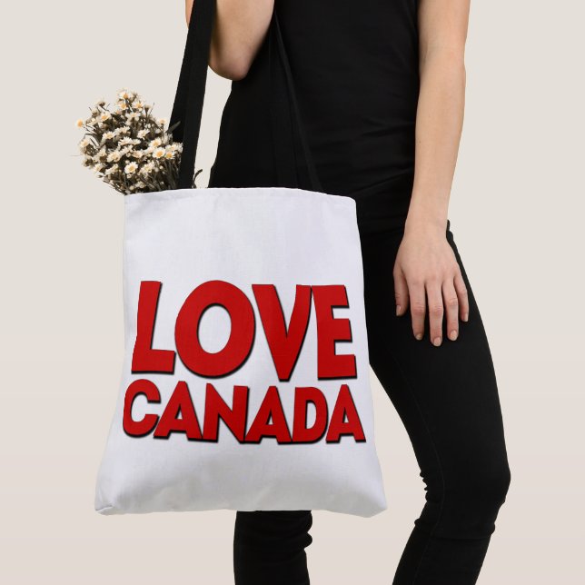 Tote Bag Love canada Tygkasse (Närbild)
