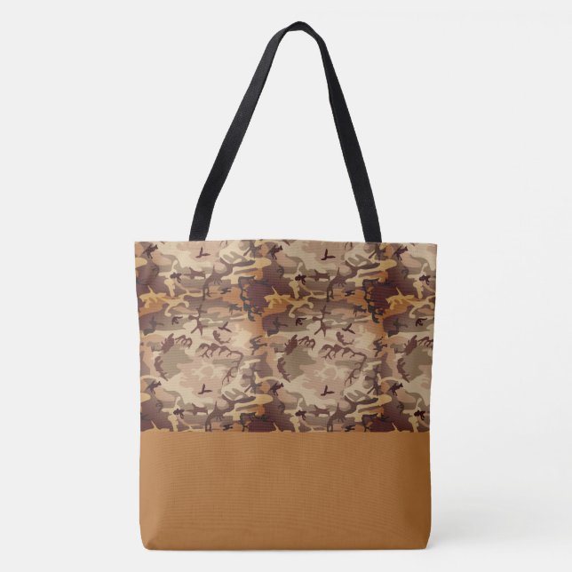 Tote Bag LRGE Brown Caramel Camo Tygkasse (Framsida)