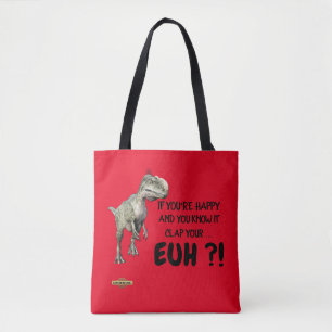 Tote bag   ’lycklig dinosaur’ tygkasse