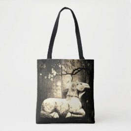 Tote Bag Marble Horse Design Tygkasse