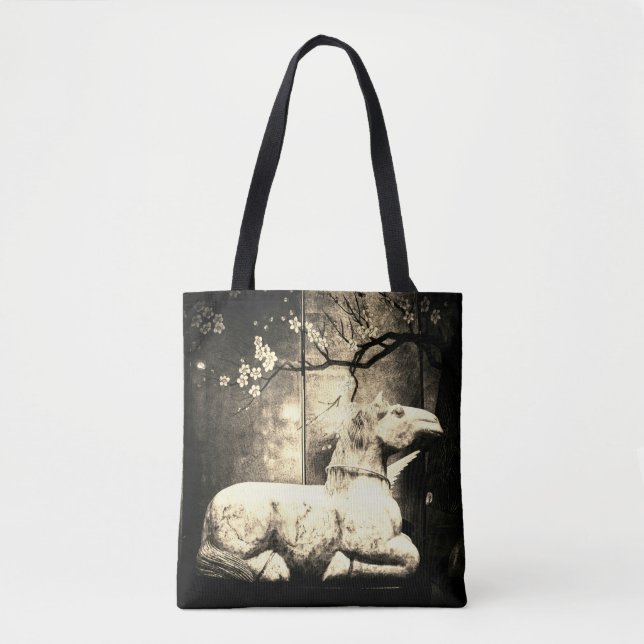 Tote Bag Marble Horse Design Tygkasse (Framsida)