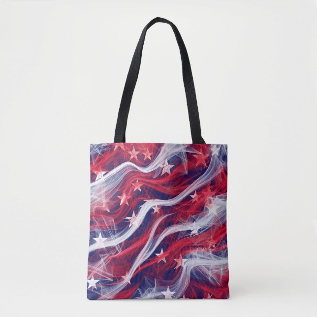 Tote bag med amerikansk Flagga design Tygkasse (Framsida)