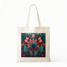 Tote Bag med Art nouveau-design.