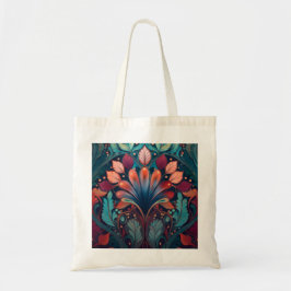Tote Bag med Art nouveau-design. Tygkasse
