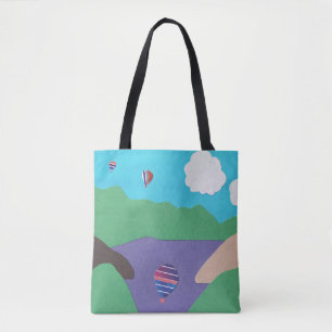 Tote Bag med bergsscen Tygkasse