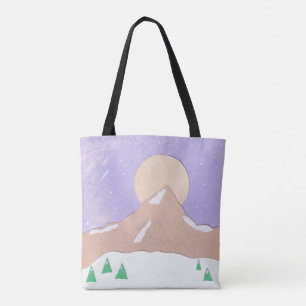 Tote Bag med bergsscen Tygkasse