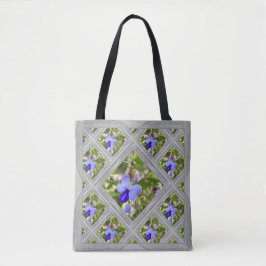 Tote Bag med Blue Butterfly Bush Flowers Tygkasse