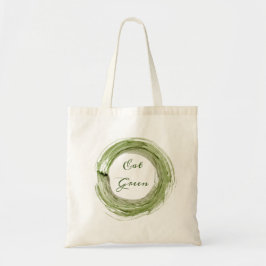 Tote Bag med Eat Green-design Tygkasse