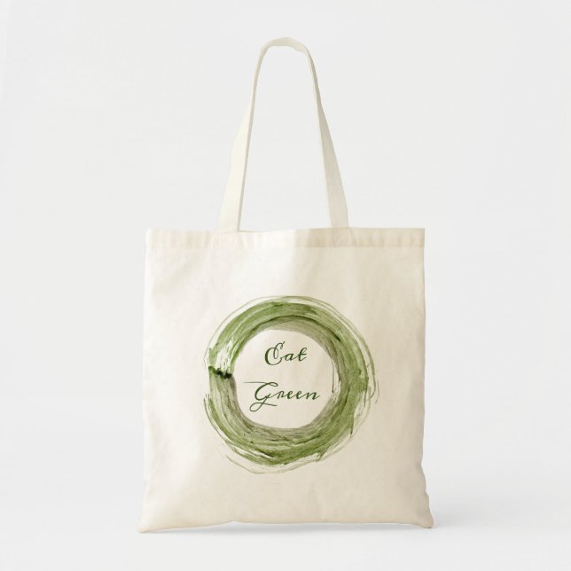Tote Bag med Eat Green-design Tygkasse (Framsidan)
