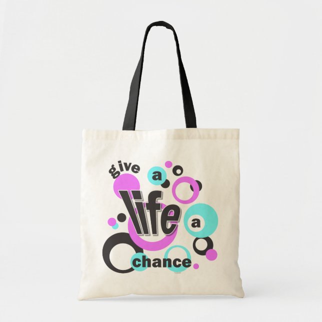Tote-bag med en bubblig design. tygkasse (Framsidan)