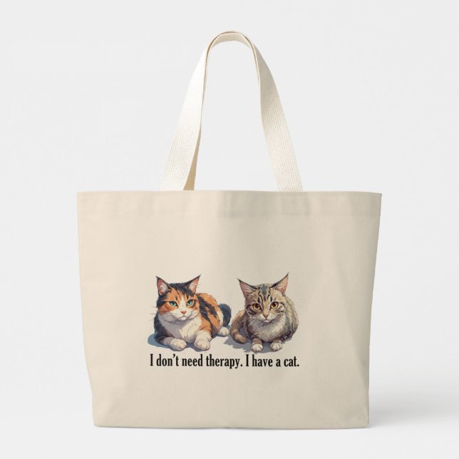 Tote Bag med en snygg katttema Jumbo Tygkasse (Baksida)