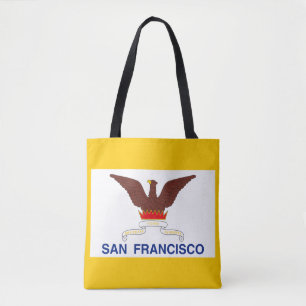 Tote-bag med flaggan från San Francisco, Kaliforni Tygkasse