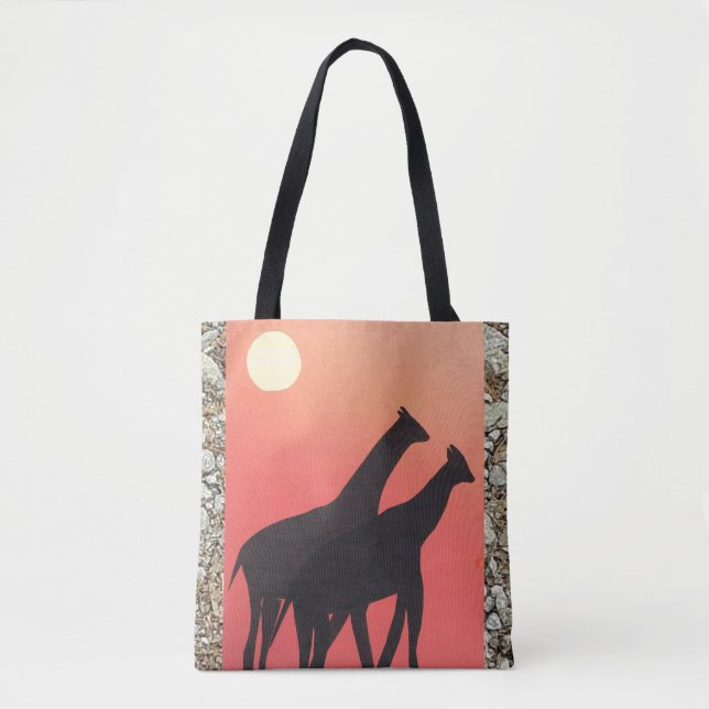 Tote Bag med Giraffe Design Tygkasse (Framsida)