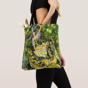Tote Bag med Girl in Lemons Garden Makes Lemonade Tygkasse
