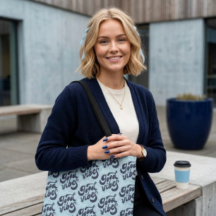 Tote Bag med Goda Vibrationer Tygkasse